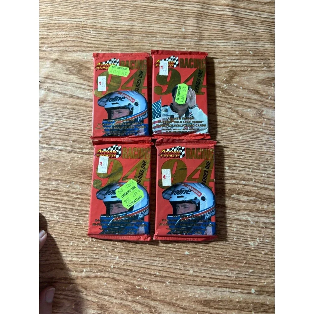 1994 Action Packed Racing Series 4 Wax  Packs Includes Random 24K Inserts